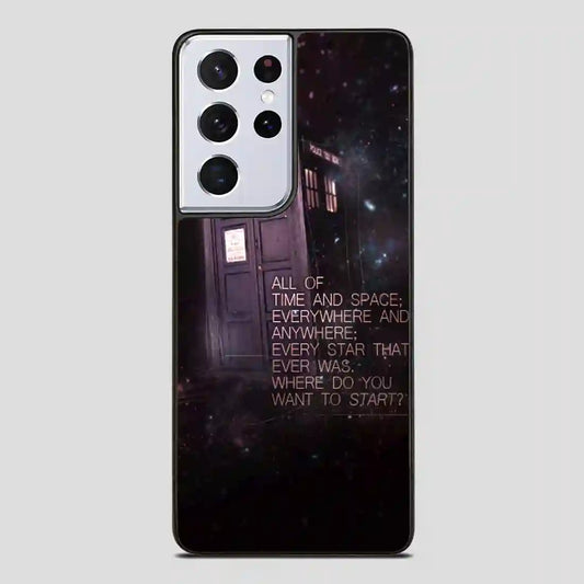 Tardis Police Call Box Doctor Who Samsung Galaxy S21 Ultra Case