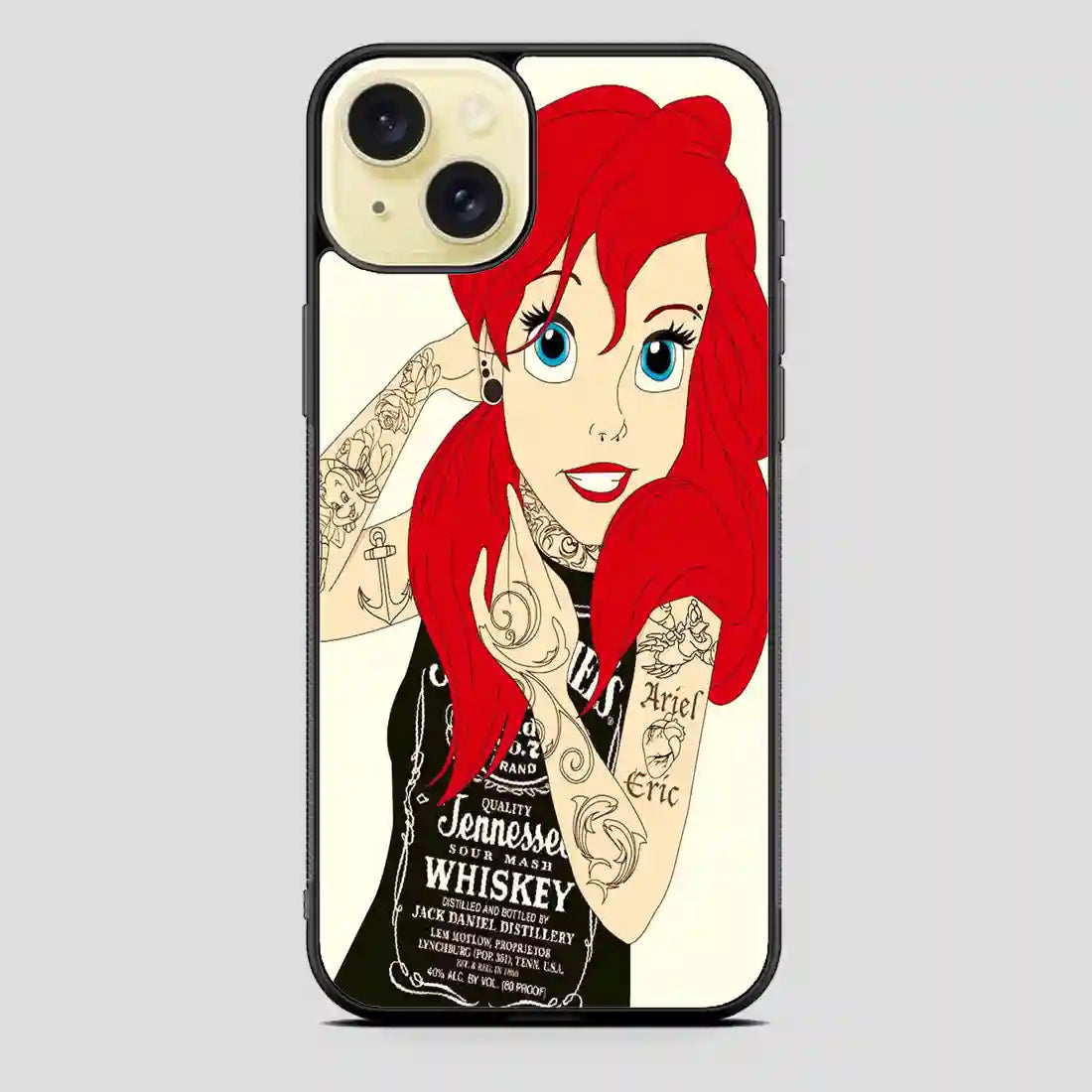 The Little Mermaid Ariel Tattoos iPhone 15 Plus Case