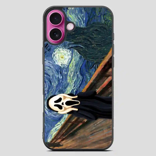 The Starry Night Scream iPhone 16 Plus Case