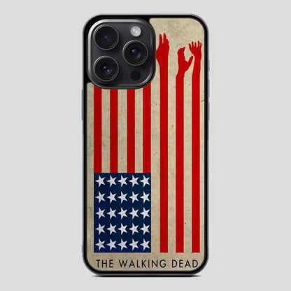 The Walking Dead America Flag iPhone 15 Pro Case