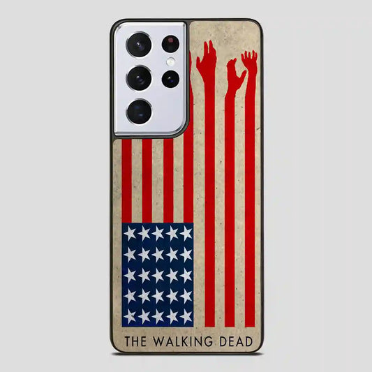 The Walking Dead America Flag Samsung Galaxy S21 Ultra Case