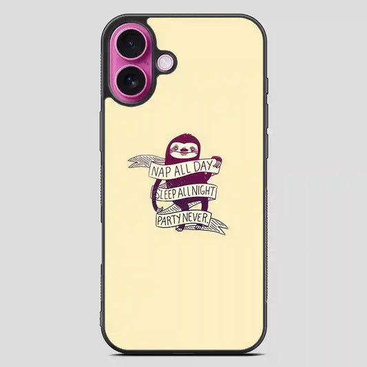 This Role Model Sloth iPhone 16 Plus Case