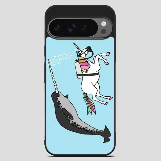 Unicorn Swimming With Narwal Google Pixel 9 Pro XL Case