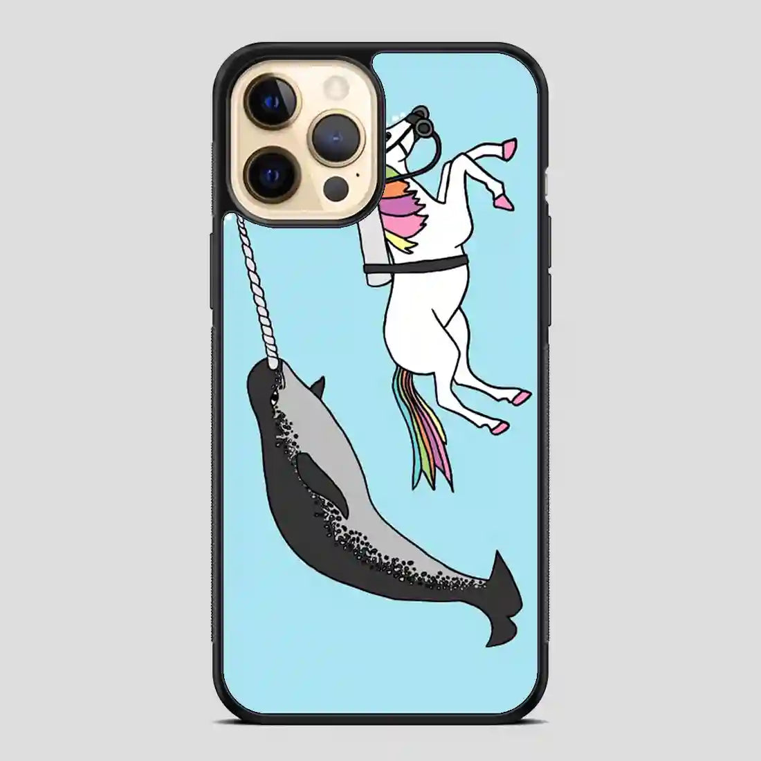 Unicorn Swimming With Narwal iPhone 11 Pro Case