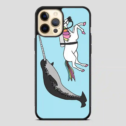 Unicorn Swimming With Narwal iPhone 12 Pro Case