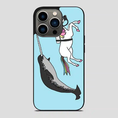 Unicorn Swimming With Narwal iPhone 13 Pro Case