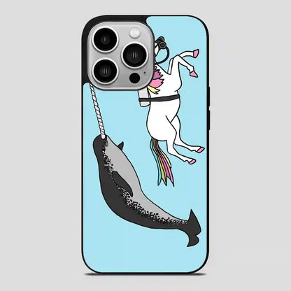 Unicorn Swimming With Narwal iPhone 14 Pro Case