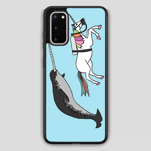 Unicorn Swimming With Narwal Samsung Galaxy S20 Case