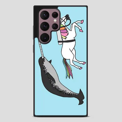 Unicorn Swimming With Narwal Samsung Galaxy S22 Ultra Case