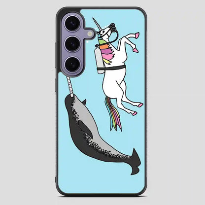 Unicorn Swimming With Narwal Samsung Galaxy S23 Plus Case