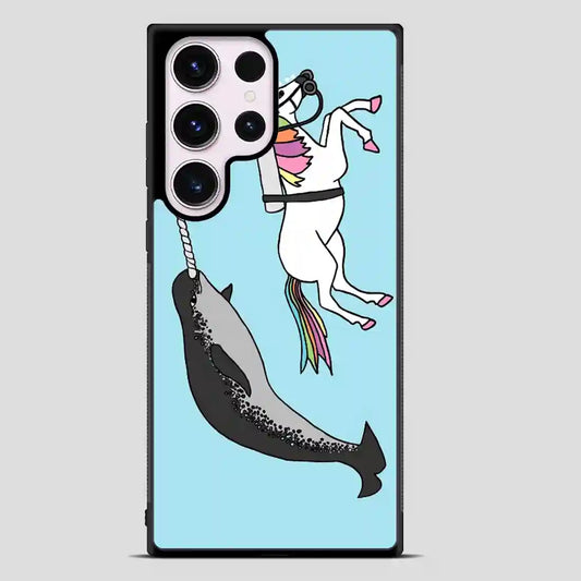 Unicorn Swimming With Narwal Samsung Galaxy S23 Ultra Case