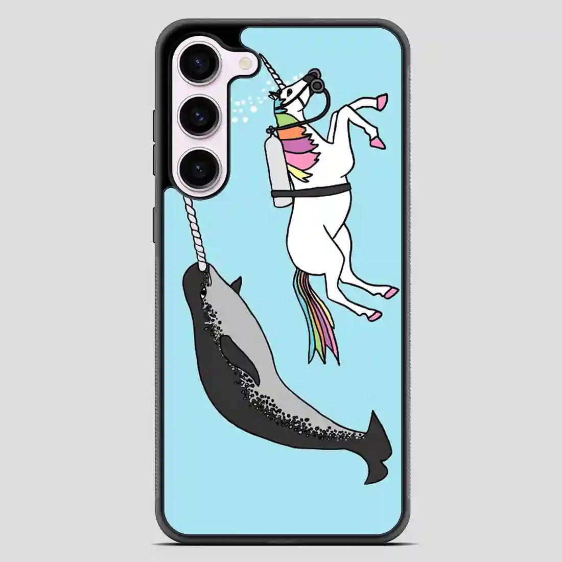 Unicorn Swimming With Narwal Samsung Galaxy S23 Case