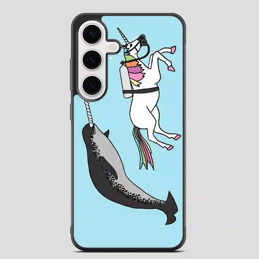 Unicorn Swimming With Narwal Samsung Galaxy S24 Plus Case