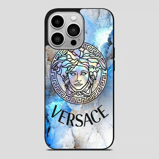 Versace Blue Art iPhone 14 Pro Case