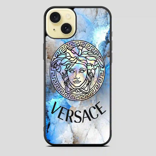 Versace Blue Art iPhone 15 Plus Case