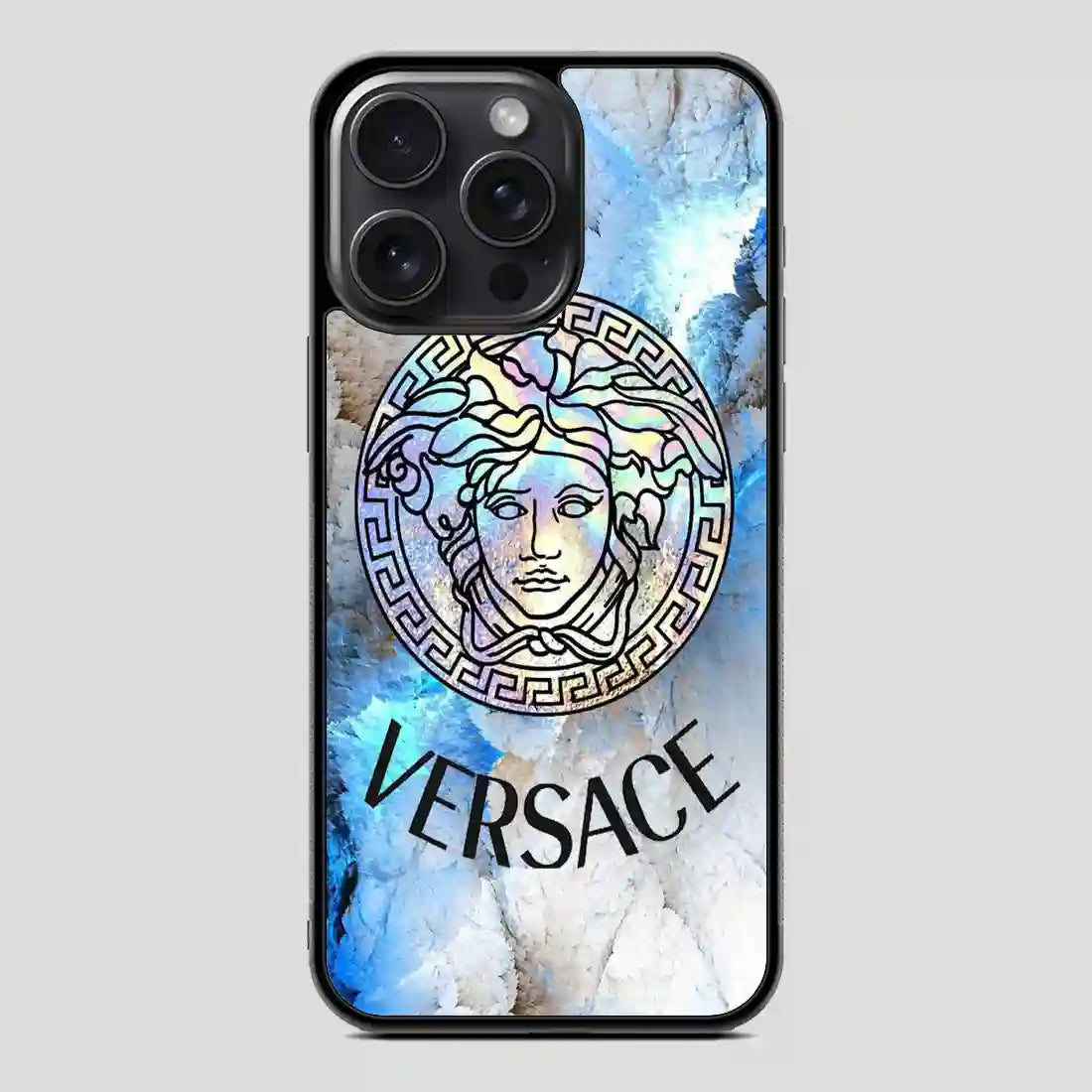 Versace Blue Art iPhone 15 Pro Case