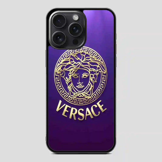 Versace Blue iPhone 15 Pro Case