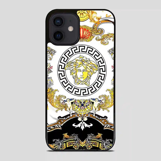 Versace Flower Collage iPhone 12 Mini Case