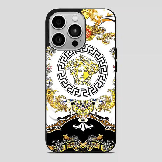 Versace Flower Collage iPhone 14 Pro Case