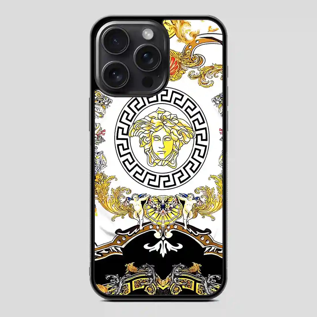 Versace Flower Collage iPhone 15 Pro Case