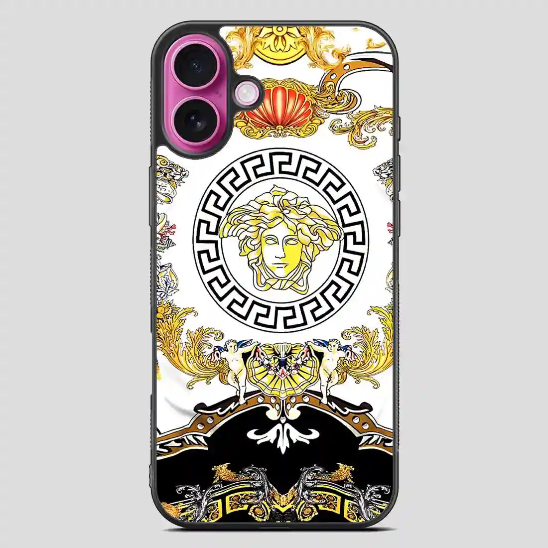 Versace Flower Collage iPhone 16 Plus Case