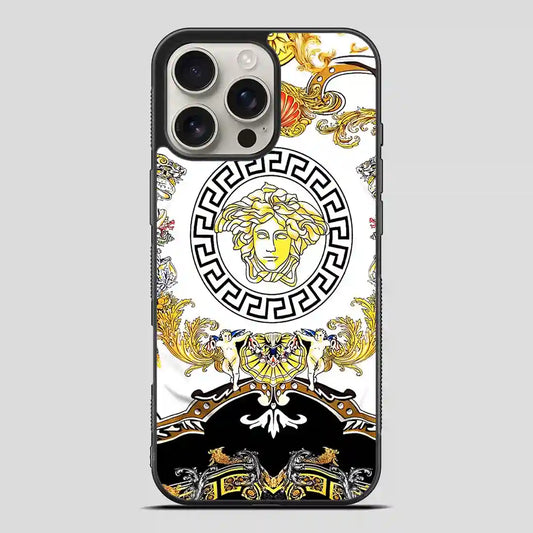 Versace Flower Collage iPhone 16 Pro Max Case