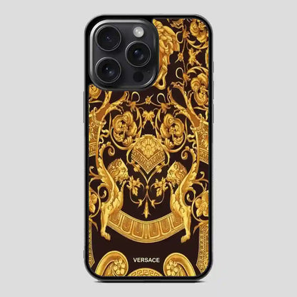 Versace Golden iPhone 15 Pro Case