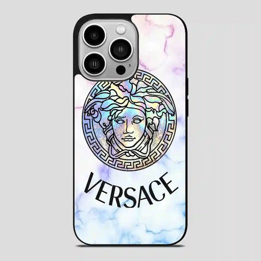 Versace Logo Marble iPhone 14 Pro Case