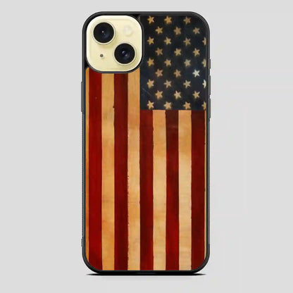 Vintage American Flag iPhone 15 Plus Case