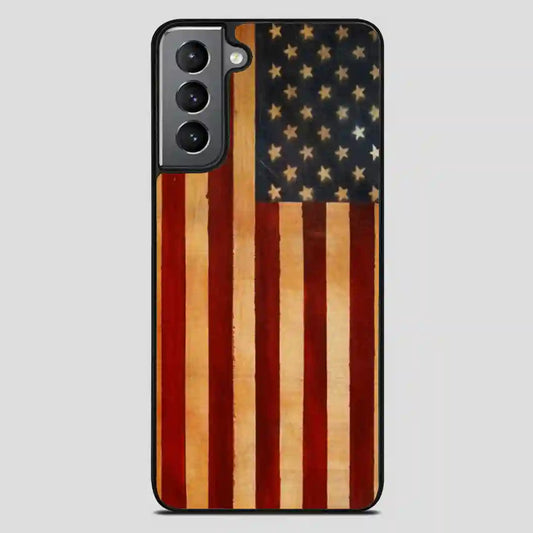 Vintage American Flag Samsung Galaxy S21 FE Case