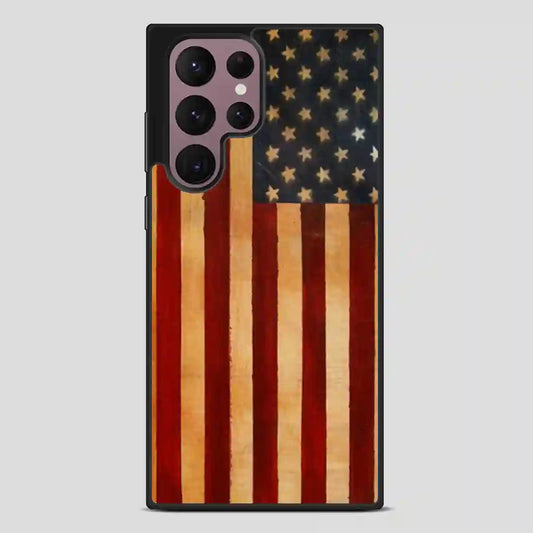 Vintage American Flag Samsung Galaxy S22 Ultra Case