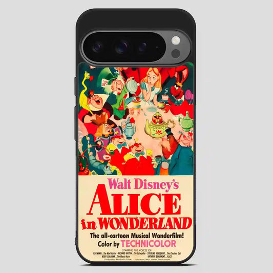 Vintage Disney Poster Alice In Wonderland Google Pixel 9 Pro XL Case