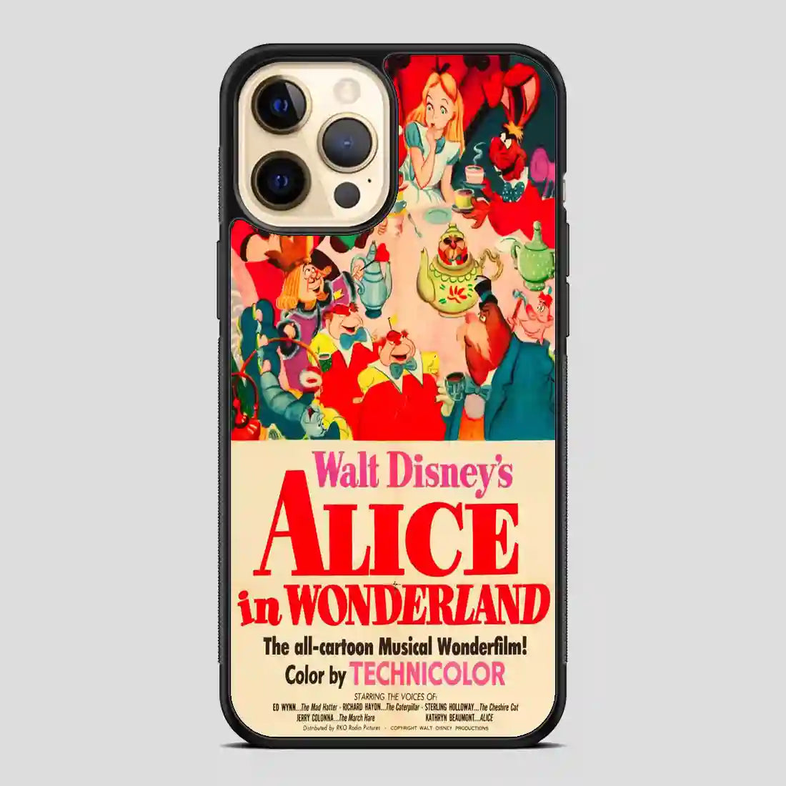 Vintage Disney Poster Alice In Wonderland iPhone 11 Pro Case