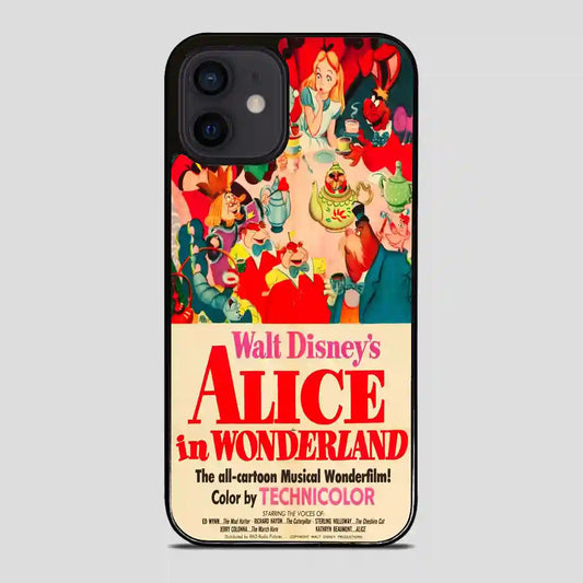 Vintage Disney Poster Alice In Wonderland iPhone 12 Mini Case