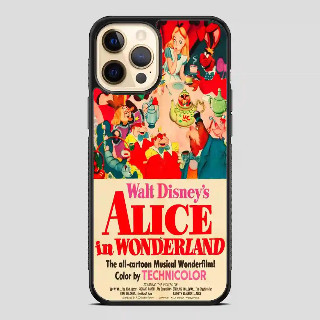 Vintage Disney Poster Alice In Wonderland iPhone 12 Pro Case