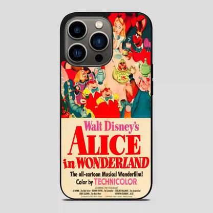 Vintage Disney Poster Alice In Wonderland iPhone 13 Pro Case