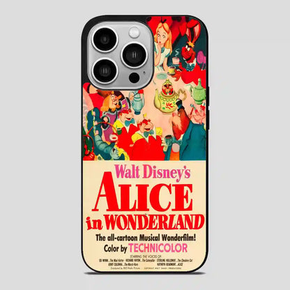 Vintage Disney Poster Alice In Wonderland iPhone 14 Pro Case