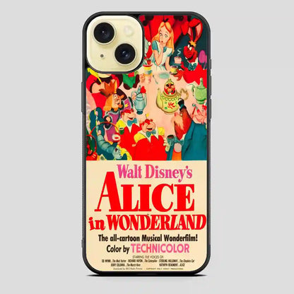 Vintage Disney Poster Alice In Wonderland iPhone 15 Plus Case