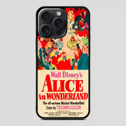 Vintage Disney Poster Alice In Wonderland iPhone 15 Pro Case