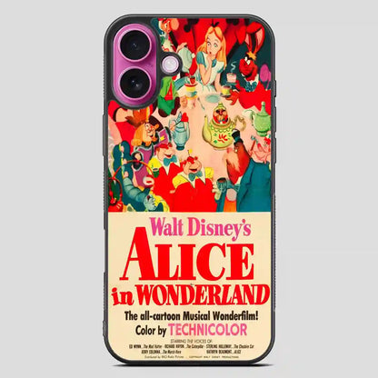 Vintage Disney Poster Alice In Wonderland iPhone 16 Plus Case