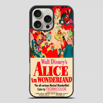 Vintage Disney Poster Alice In Wonderland iPhone 16 Pro Max Case