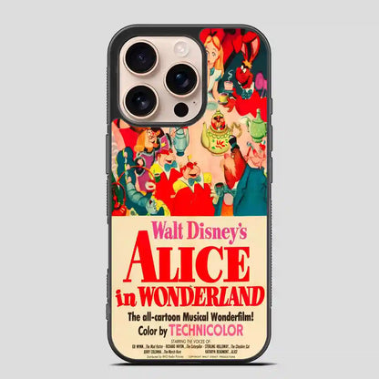 Vintage Disney Poster Alice In Wonderland iPhone 16 Pro Case