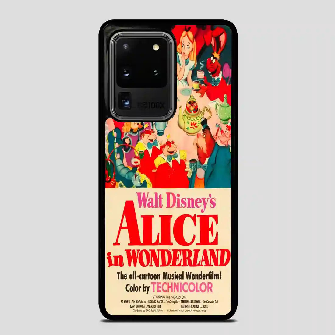 Vintage Disney Poster Alice In Wonderland Samsung Galaxy S20 Ultra Case