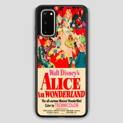 Vintage Disney Poster Alice In Wonderland Samsung Galaxy S20 Case