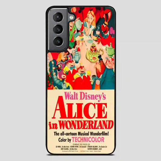 Vintage Disney Poster Alice In Wonderland Samsung Galaxy S21 FE Case