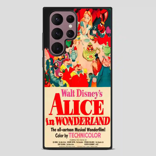 Vintage Disney Poster Alice In Wonderland Samsung Galaxy S22 Ultra Case