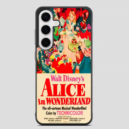 Vintage Disney Poster Alice In Wonderland Samsung Galaxy S24 Plus Case