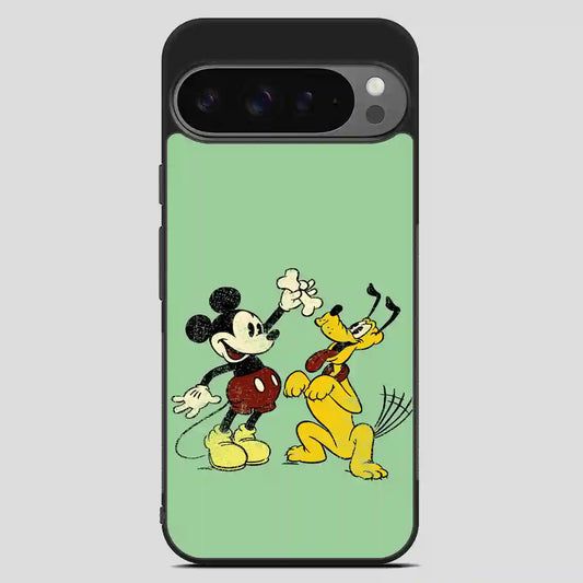 Vintage Mickey Mouse And Pluto Poster Google Pixel 9 Pro XL Case