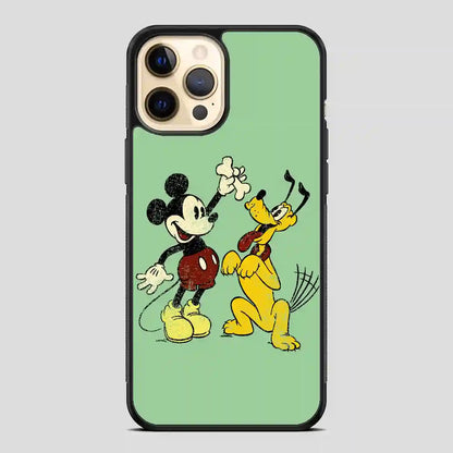 Vintage Mickey Mouse And Pluto Poster iPhone 11 Pro Case