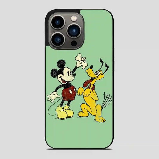 Vintage Mickey Mouse And Pluto Poster iPhone 13 Pro Case